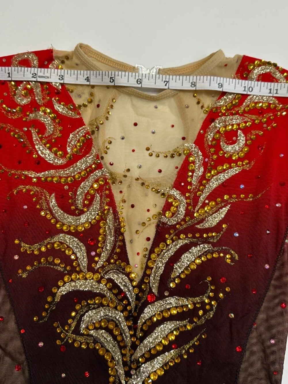 New Red / black / gold / pink Crystal Figure Skating Dress Girl 14 (11~13T)